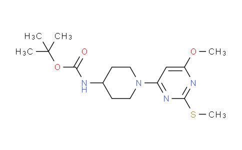 CAS No. 1353946-56-1, tert-Butyl (1-(6-methoxy-2-(methylthio)pyrimidin-4-yl)piperidin-4-yl)carbamate