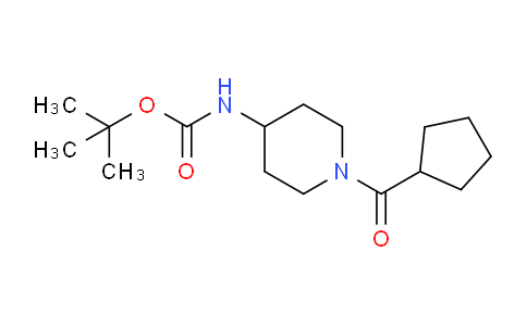 CAS No. 1152430-24-4, tert-Butyl (1-(cyclopentanecarbonyl)piperidin-4-yl)carbamate