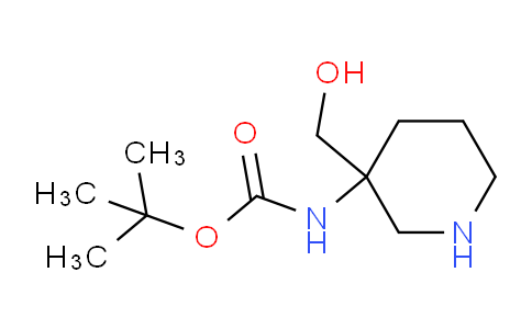 CAS No. 885268-83-7, tert-Butyl (3-(hydroxymethyl)piperidin-3-yl)carbamate