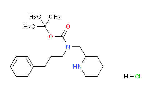 CAS No. 137649-92-4, tert-Butyl (3-phenylpropyl)(piperidin-2-ylmethyl)carbamate hydrochloride