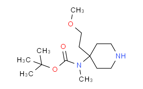 CAS No. 1774897-54-9, tert-Butyl (4-(2-methoxyethyl)piperidin-4-yl)(methyl)carbamate