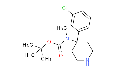 CAS No. 1707580-55-9, tert-Butyl (4-(3-chlorophenyl)piperidin-4-yl)(methyl)carbamate