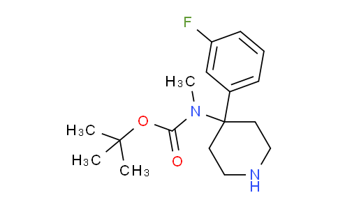 CAS No. 1158750-59-4, tert-Butyl (4-(3-fluorophenyl)piperidin-4-yl)(methyl)carbamate