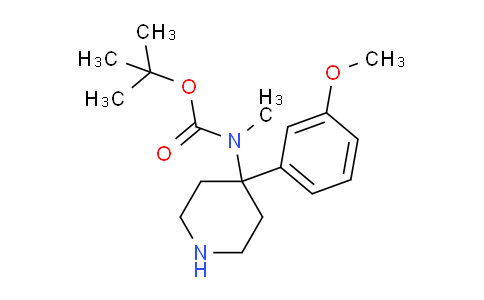 CAS No. 1158750-68-5, tert-Butyl (4-(3-methoxyphenyl)piperidin-4-yl)(methyl)carbamate