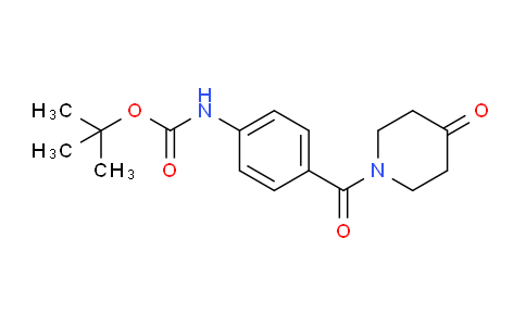 CAS No. 885274-90-8, tert-Butyl (4-(4-oxopiperidine-1-carbonyl)phenyl)carbamate