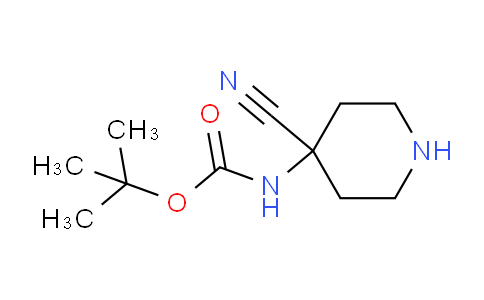 CAS No. 1205749-01-4, tert-Butyl (4-cyanopiperidin-4-yl)carbamate