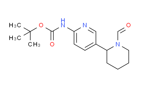 CAS No. 1352493-62-9, tert-Butyl (5-(1-formylpiperidin-2-yl)pyridin-2-yl)carbamate