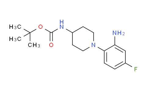 CAS No. 885262-26-0, tert-Butyl 1-(2-amino-4-fluorophenyl)piperidin-4-ylcarbamate
