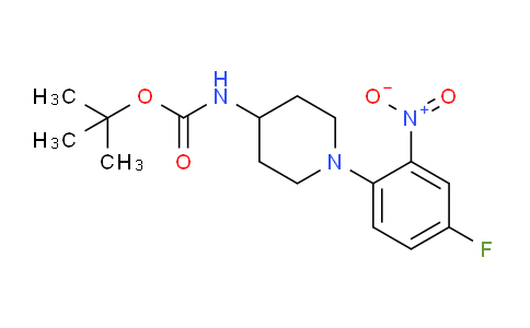CAS No. 885115-60-6, tert-Butyl 1-(4-fluoro-2-nitrophenyl)piperidine-4-ylcarbamate