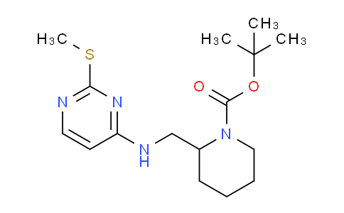 CAS No. 1261234-08-5, tert-Butyl 2-(((2-(methylthio)pyrimidin-4-yl)amino)methyl)piperidine-1-carboxylate