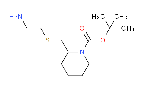 CAS No. 1353973-93-9, tert-Butyl 2-(((2-aminoethyl)thio)methyl)piperidine-1-carboxylate