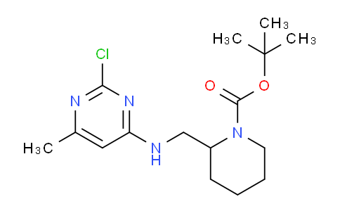 CAS No. 1261232-50-1, tert-Butyl 2-(((2-chloro-6-methylpyrimidin-4-yl)amino)methyl)piperidine-1-carboxylate