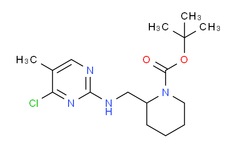 CAS No. 1261231-30-4, tert-Butyl 2-(((4-chloro-5-methylpyrimidin-2-yl)amino)methyl)piperidine-1-carboxylate