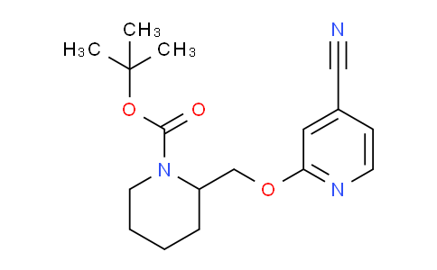 CAS No. 1289386-06-6, tert-Butyl 2-(((4-cyanopyridin-2-yl)oxy)methyl)piperidine-1-carboxylate