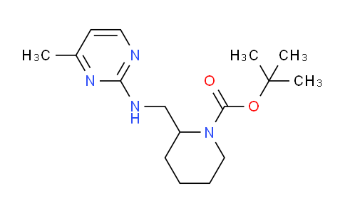 CAS No. 1261235-22-6, tert-Butyl 2-(((4-methylpyrimidin-2-yl)amino)methyl)piperidine-1-carboxylate