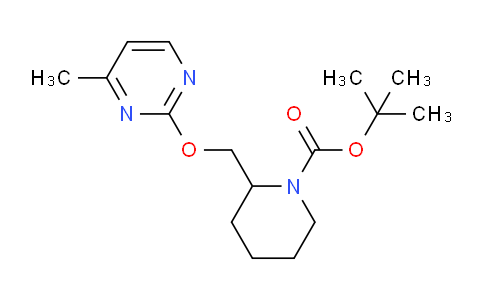 CAS No. 1261232-37-4, tert-Butyl 2-(((4-methylpyrimidin-2-yl)oxy)methyl)piperidine-1-carboxylate