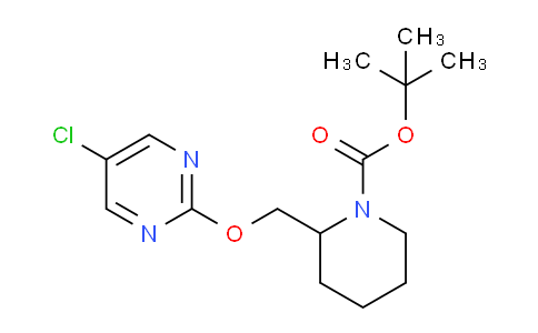 CAS No. 1261231-02-0, tert-Butyl 2-(((5-chloropyrimidin-2-yl)oxy)methyl)piperidine-1-carboxylate