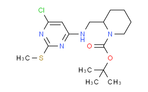 CAS No. 1261236-08-1, tert-Butyl 2-(((6-chloro-2-(methylthio)pyrimidin-4-yl)amino)methyl)piperidine-1-carboxylate
