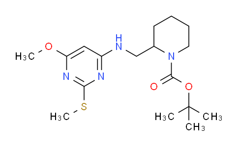 CAS No. 1353954-14-9, tert-Butyl 2-(((6-methoxy-2-(methylthio)pyrimidin-4-yl)amino)methyl)piperidine-1-carboxylate