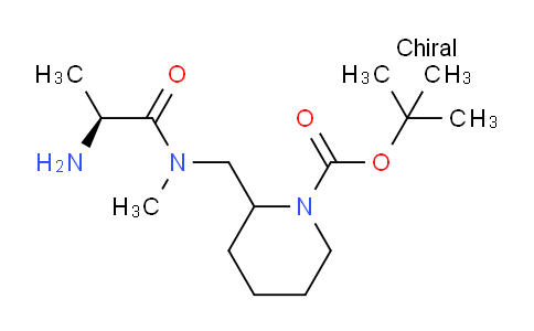 CAS No. 1354029-66-5, tert-Butyl 2-(((S)-2-amino-N-methylpropanamido)methyl)piperidine-1-carboxylate