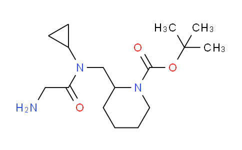 CAS No. 1353975-39-9, tert-Butyl 2-((2-amino-N-cyclopropylacetamido)methyl)piperidine-1-carboxylate