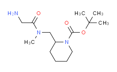 CAS No. 1353961-67-7, tert-Butyl 2-((2-amino-N-methylacetamido)methyl)piperidine-1-carboxylate
