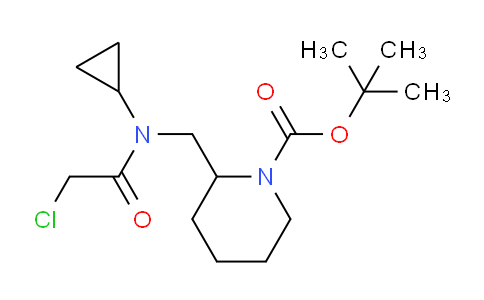 CAS No. 1353963-93-5, tert-Butyl 2-((2-chloro-N-cyclopropylacetamido)methyl)piperidine-1-carboxylate