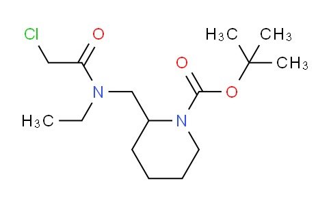 CAS No. 1353943-62-0, tert-Butyl 2-((2-chloro-N-ethylacetamido)methyl)piperidine-1-carboxylate