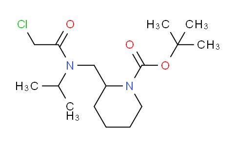 CAS No. 1353943-73-3, tert-Butyl 2-((2-chloro-N-isopropylacetamido)methyl)piperidine-1-carboxylate
