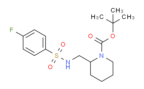 CAS No. 1353980-93-4, tert-Butyl 2-((4-fluorophenylsulfonamido)methyl)piperidine-1-carboxylate