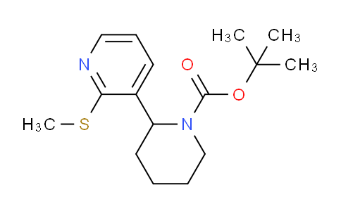 CAS No. 1352528-30-3, tert-Butyl 2-(2-(methylthio)pyridin-3-yl)piperidine-1-carboxylate