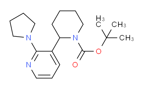 CAS No. 1352485-06-3, tert-Butyl 2-(2-(pyrrolidin-1-yl)pyridin-3-yl)piperidine-1-carboxylate