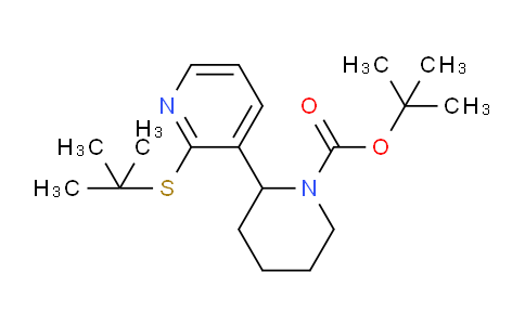CAS No. 1352497-13-2, tert-Butyl 2-(2-(tert-butylthio)pyridin-3-yl)piperidine-1-carboxylate