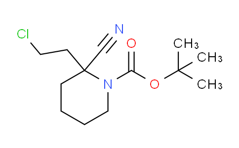 CAS No. 960294-15-9, tert-Butyl 2-(2-chloroethyl)-2-cyanopiperidine-1-carboxylate