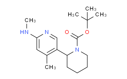 CAS No. 1352519-27-7, tert-Butyl 2-(4-methyl-6-(methylamino)pyridin-3-yl)piperidine-1-carboxylate