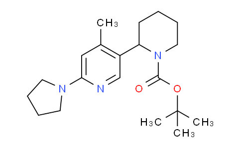 CAS No. 1352515-90-2, tert-Butyl 2-(4-methyl-6-(pyrrolidin-1-yl)pyridin-3-yl)piperidine-1-carboxylate