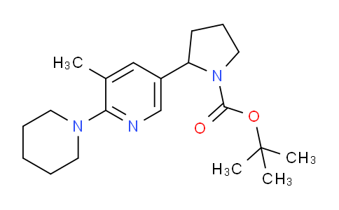 1352490-79-9 | tert-Butyl 2-(5-methyl-6-(piperidin-1-yl)pyridin-3-yl)pyrrolidine-1-carboxylate