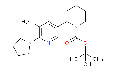 CAS No. 1352489-60-1, tert-Butyl 2-(5-methyl-6-(pyrrolidin-1-yl)pyridin-3-yl)piperidine-1-carboxylate
