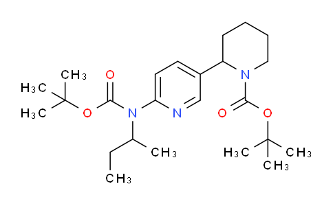 CAS No. 1352496-35-5, tert-Butyl 2-(6-((tert-butoxycarbonyl)(sec-butyl)amino)pyridin-3-yl)piperidine-1-carboxylate