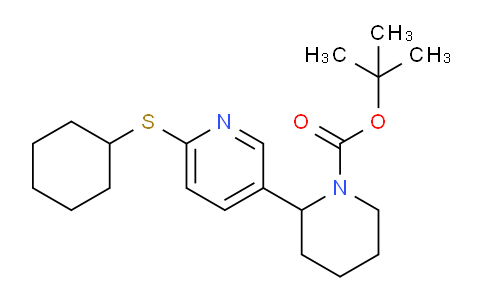 CAS No. 1352493-23-2, tert-Butyl 2-(6-(cyclohexylthio)pyridin-3-yl)piperidine-1-carboxylate