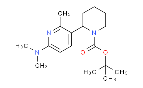 CAS No. 1352524-05-0, tert-Butyl 2-(6-(dimethylamino)-2-methylpyridin-3-yl)piperidine-1-carboxylate