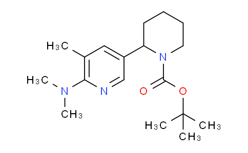 CAS No. 1352512-44-7, tert-Butyl 2-(6-(dimethylamino)-5-methylpyridin-3-yl)piperidine-1-carboxylate