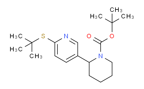 CAS No. 1352494-67-7, tert-Butyl 2-(6-(tert-butylthio)pyridin-3-yl)piperidine-1-carboxylate