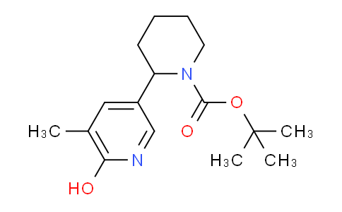 MC642484 | 1352506-42-3 | tert-Butyl 2-(6-hydroxy-5-methylpyridin-3-yl)piperidine-1-carboxylate