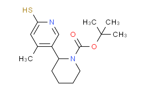 CAS No. 1352485-09-6, tert-Butyl 2-(6-mercapto-4-methylpyridin-3-yl)piperidine-1-carboxylate