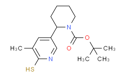 CAS No. 1352514-78-3, tert-Butyl 2-(6-mercapto-5-methylpyridin-3-yl)piperidine-1-carboxylate