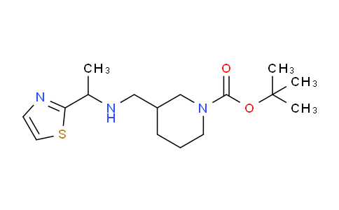 CAS No. 1353945-82-0, tert-Butyl 3-(((1-(thiazol-2-yl)ethyl)amino)methyl)piperidine-1-carboxylate