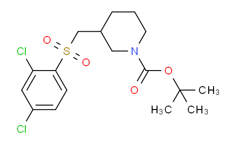 CAS No. 1417793-23-7, tert-Butyl 3-(((2,4-dichlorophenyl)sulfonyl)methyl)piperidine-1-carboxylate