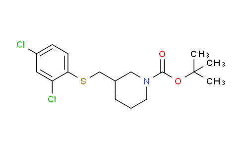 CAS No. 1353958-55-0, tert-Butyl 3-(((2,4-dichlorophenyl)thio)methyl)piperidine-1-carboxylate