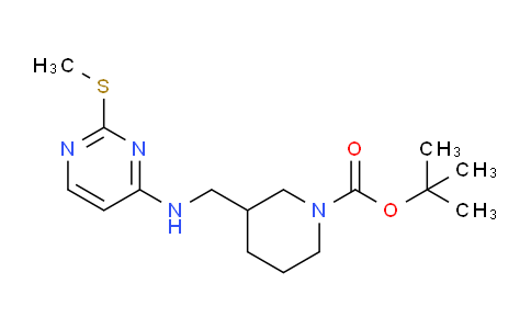 CAS No. 1261230-21-0, tert-Butyl 3-(((2-(methylthio)pyrimidin-4-yl)amino)methyl)piperidine-1-carboxylate